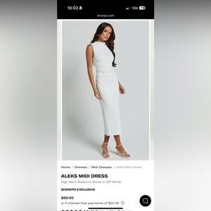 Showpo Off White Midi Dress